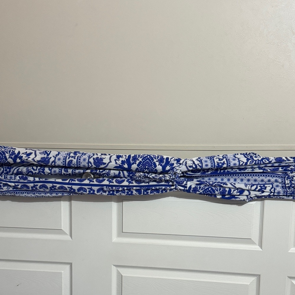 Blue Island Blue and White Patterned Pantsuit